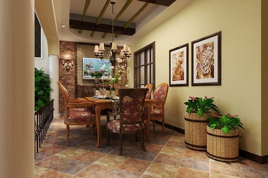 中海尚湖世家美式田園風格家裝樣板間，元洲裝飾設計師精品案例解析